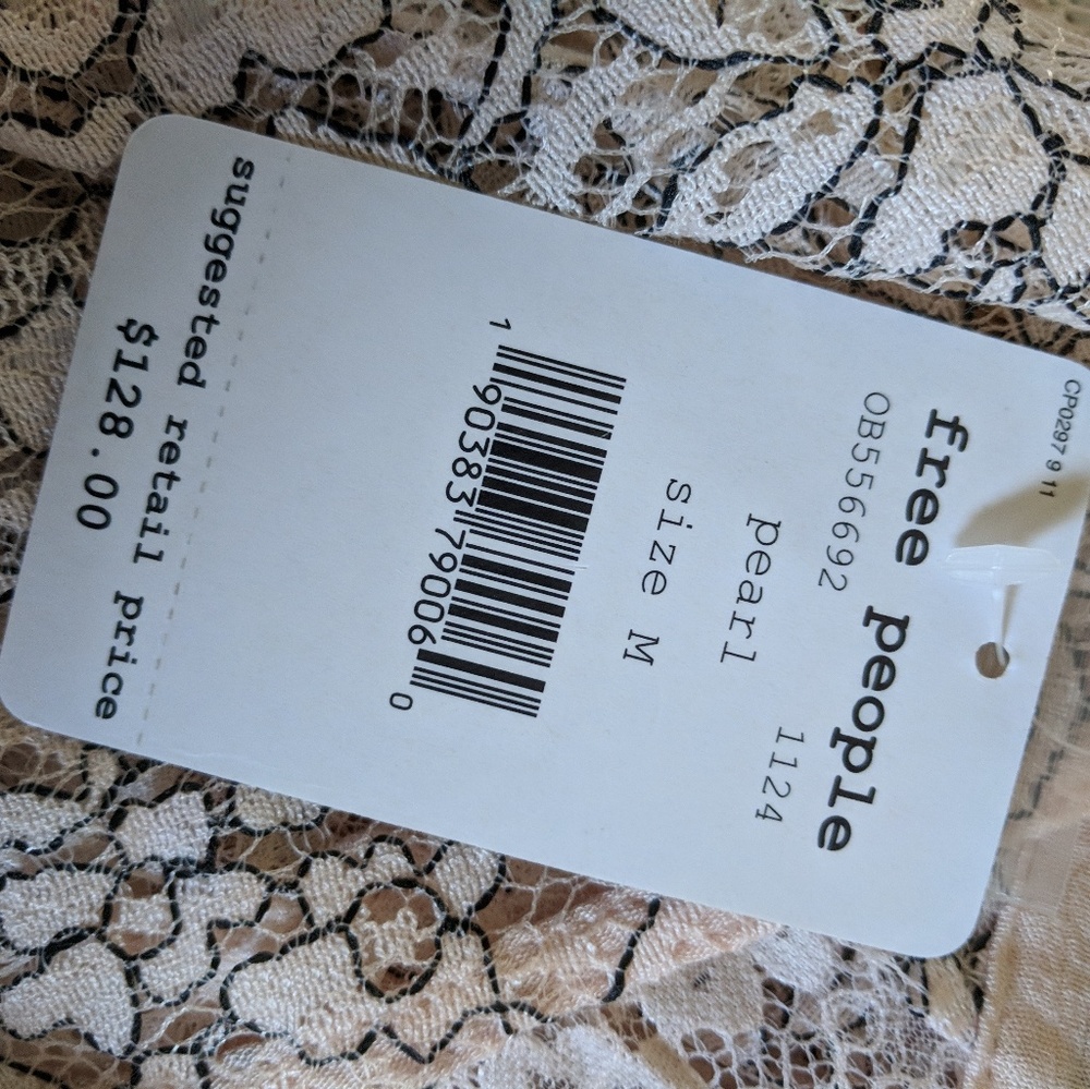 Free People Tell Tale Lace Dress Pearl - Picture 6 of 7